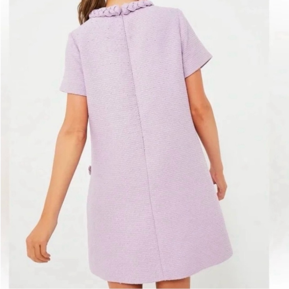 Lilac Tuckernuck Tweed Short Sleeve Dress Sz XL Fits like a sz 14 Misses - Picture 4 of 11